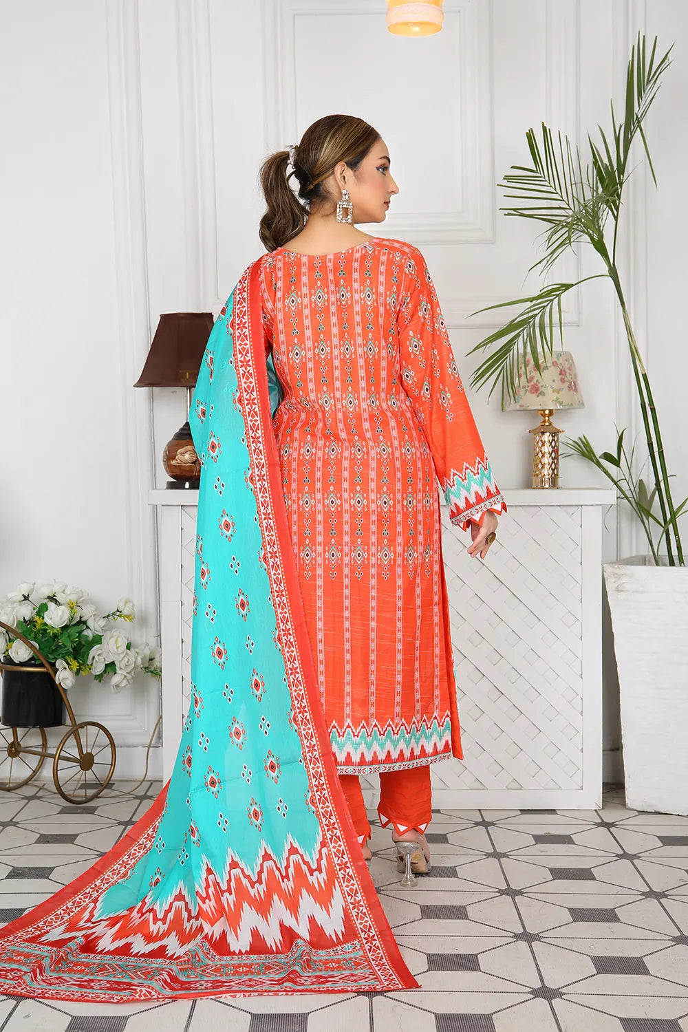 Digital Printed Slub Lawn PR-2566