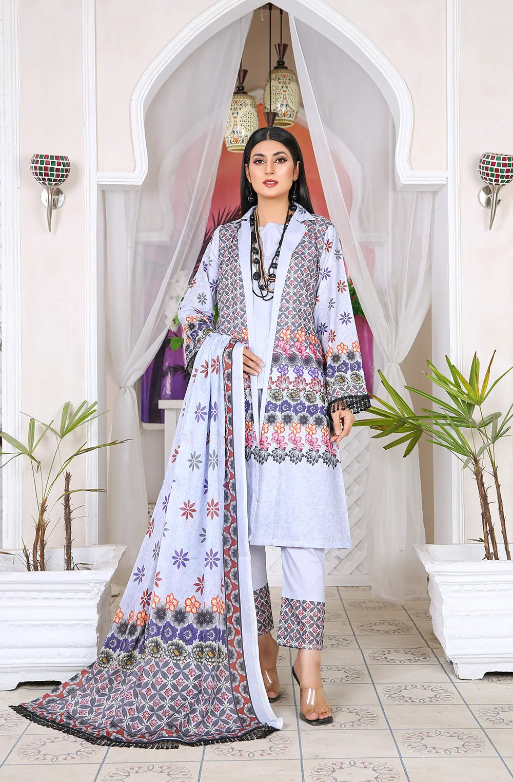 Digital Printed Slub Lawn PR-2570