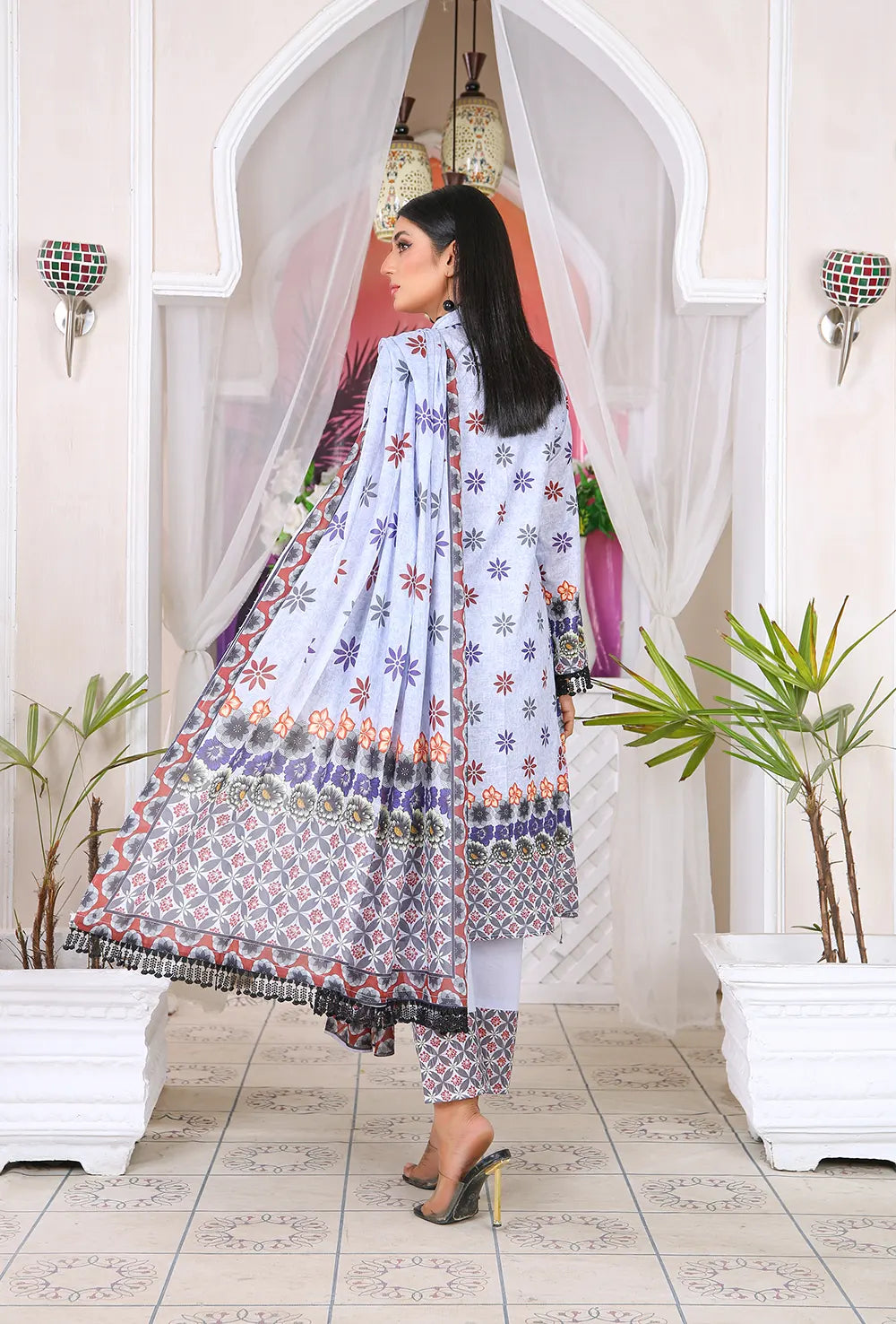 Digital Printed Slub Lawn PR-2570