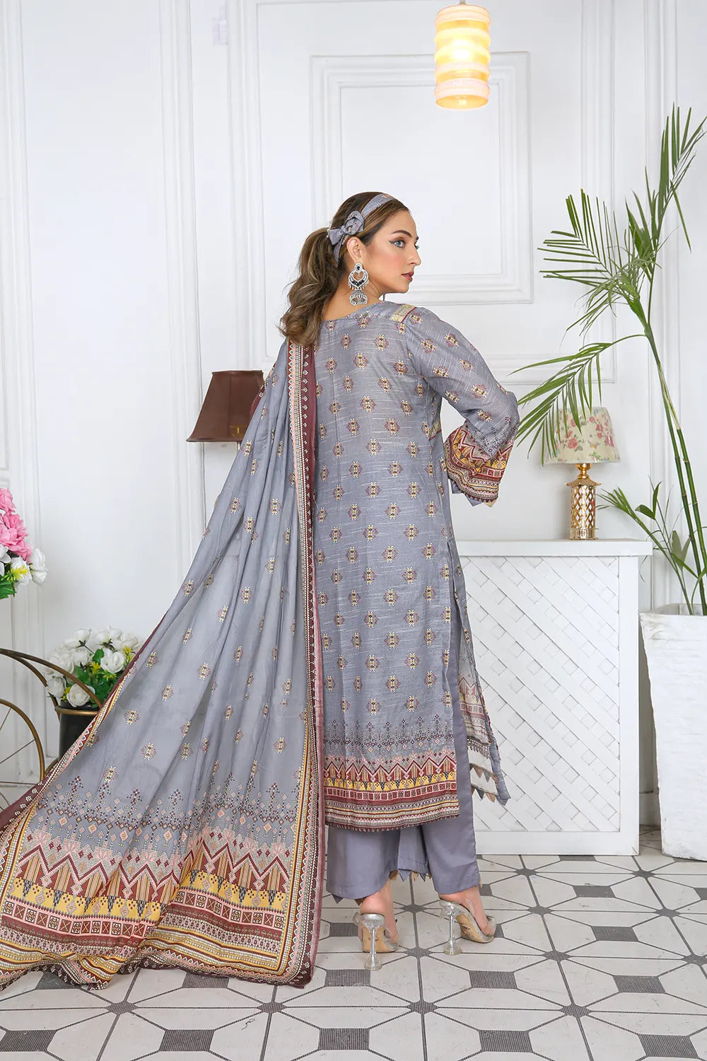 Digital Printed Slub Lawn PR-2572