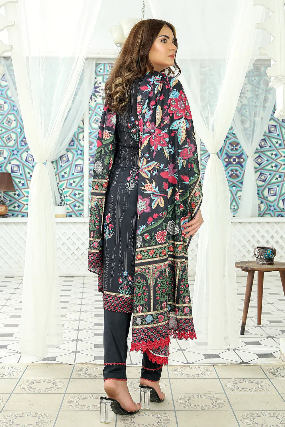 NOIR Unstitched Digital Printed Lawn PR-2625