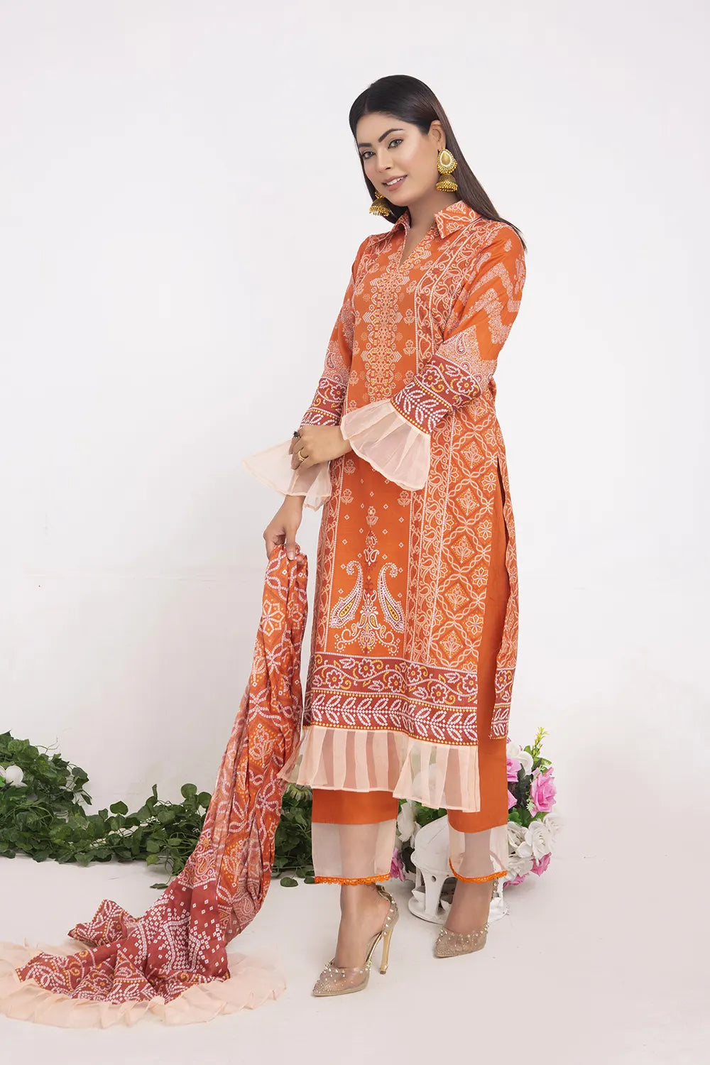 Chunri Digital Printed Slub Lawn PR-2694