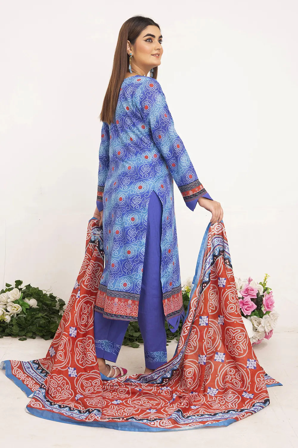 Chunri Digital Printed Slub Lawn PR-2701