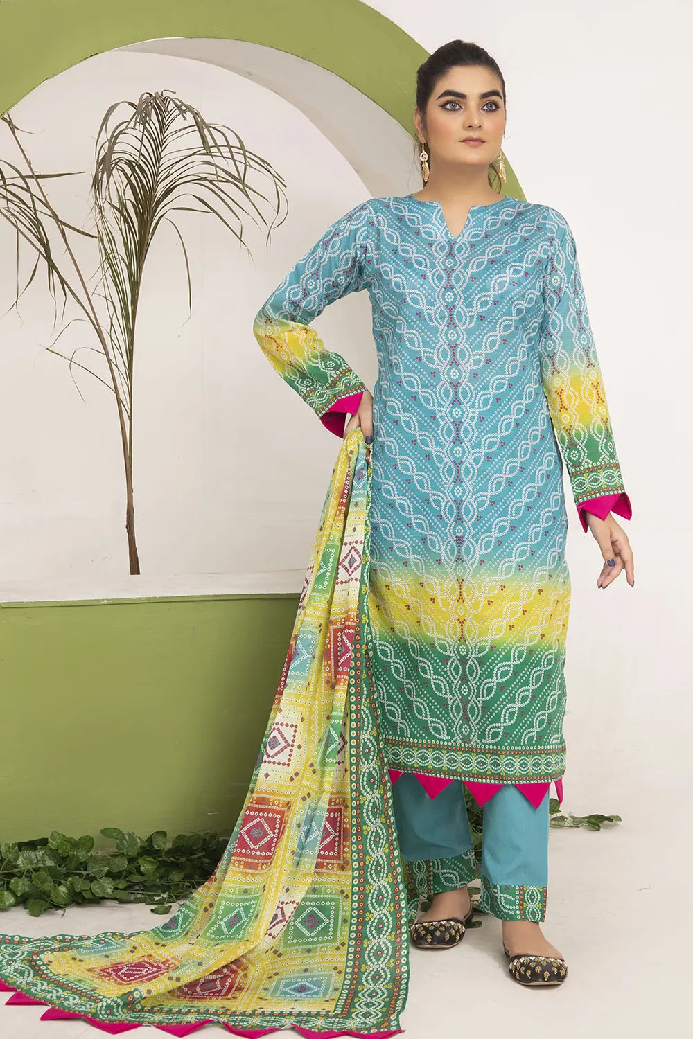 Chunri Digital Printed Slub Lawn PR-2704