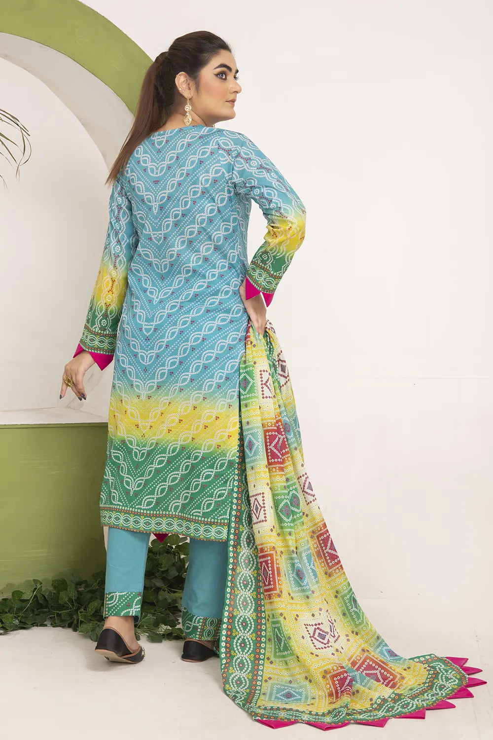Chunri Digital Printed Slub Lawn PR-2704