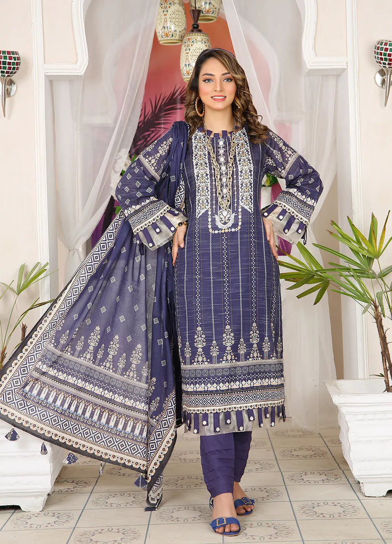 Digital Printed Slub Lawn PR-2564