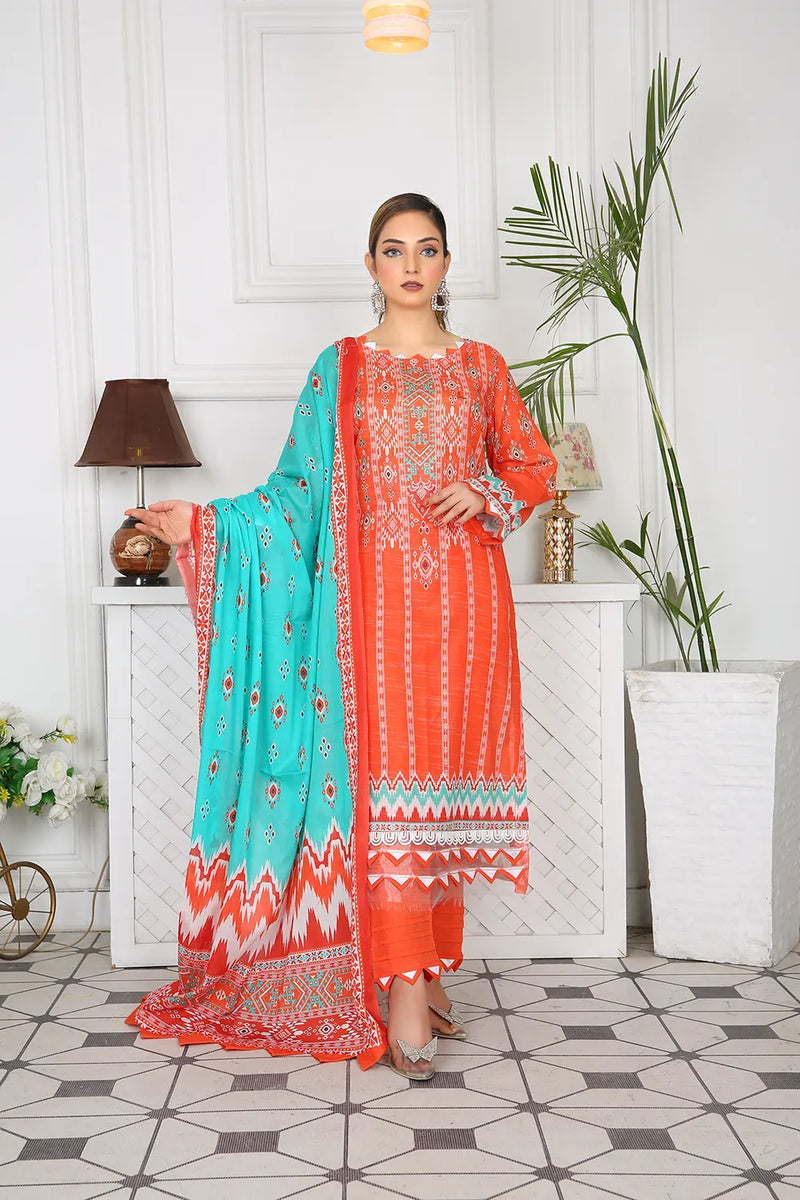 Digital Printed Slub Lawn PR-2566