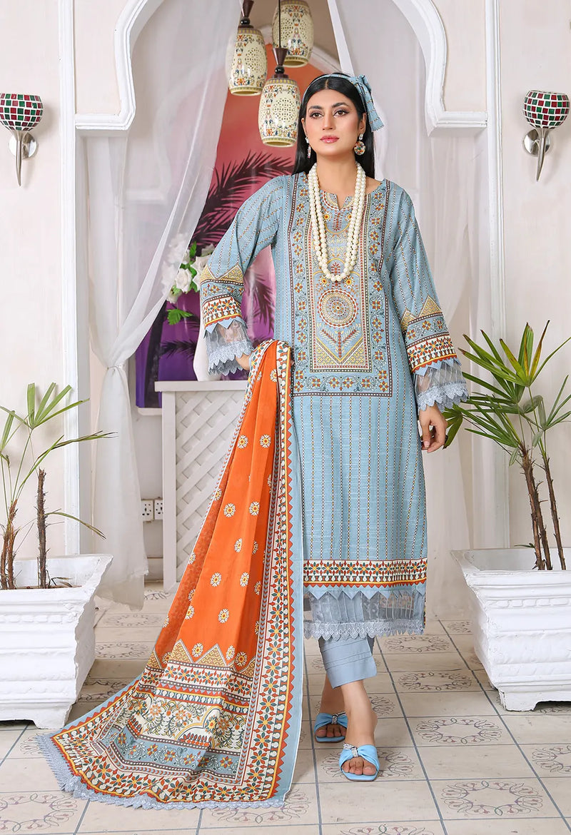 Digital Printed Slub Lawn PR-2568