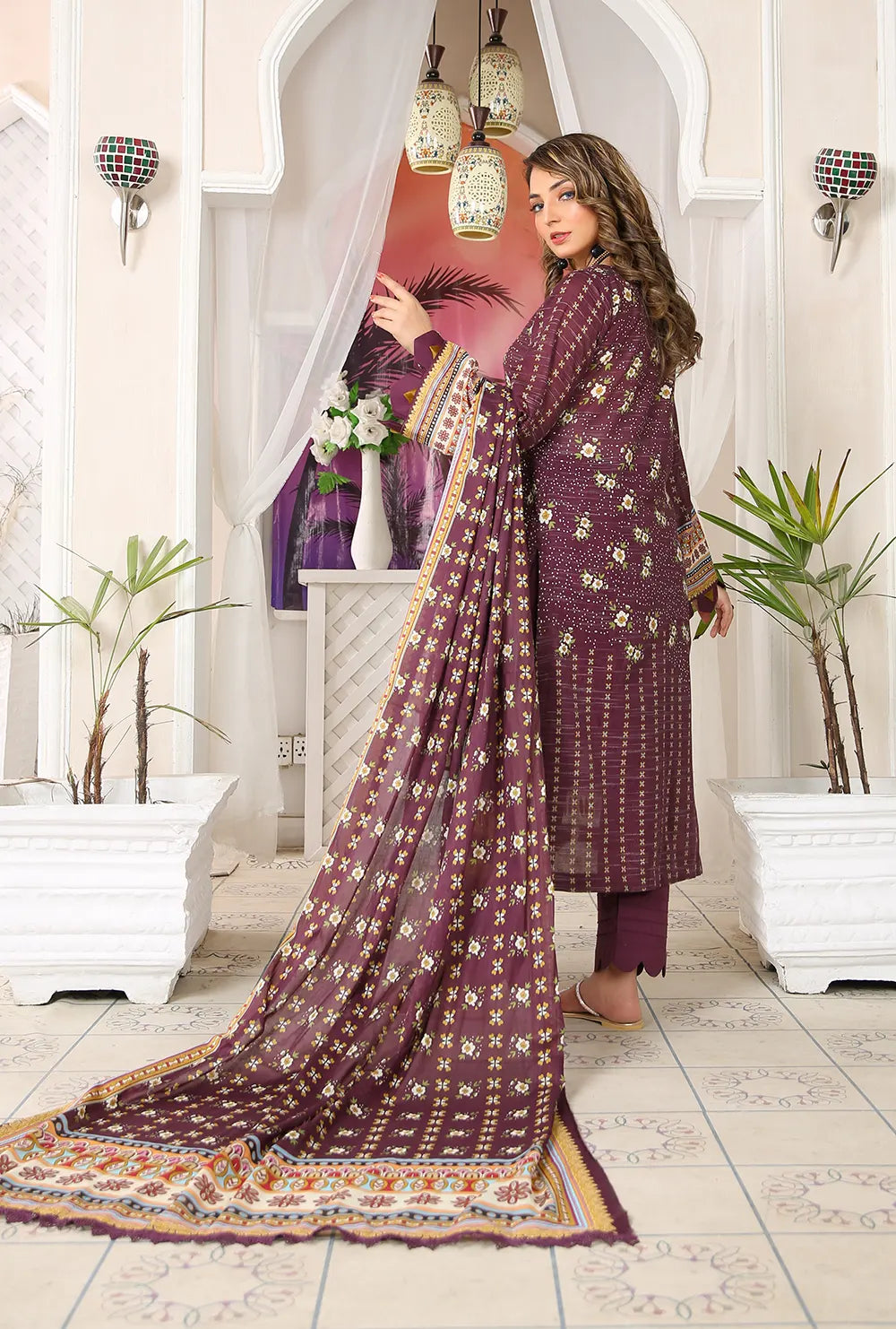 Digital Printed Slub Lawn PR-2571