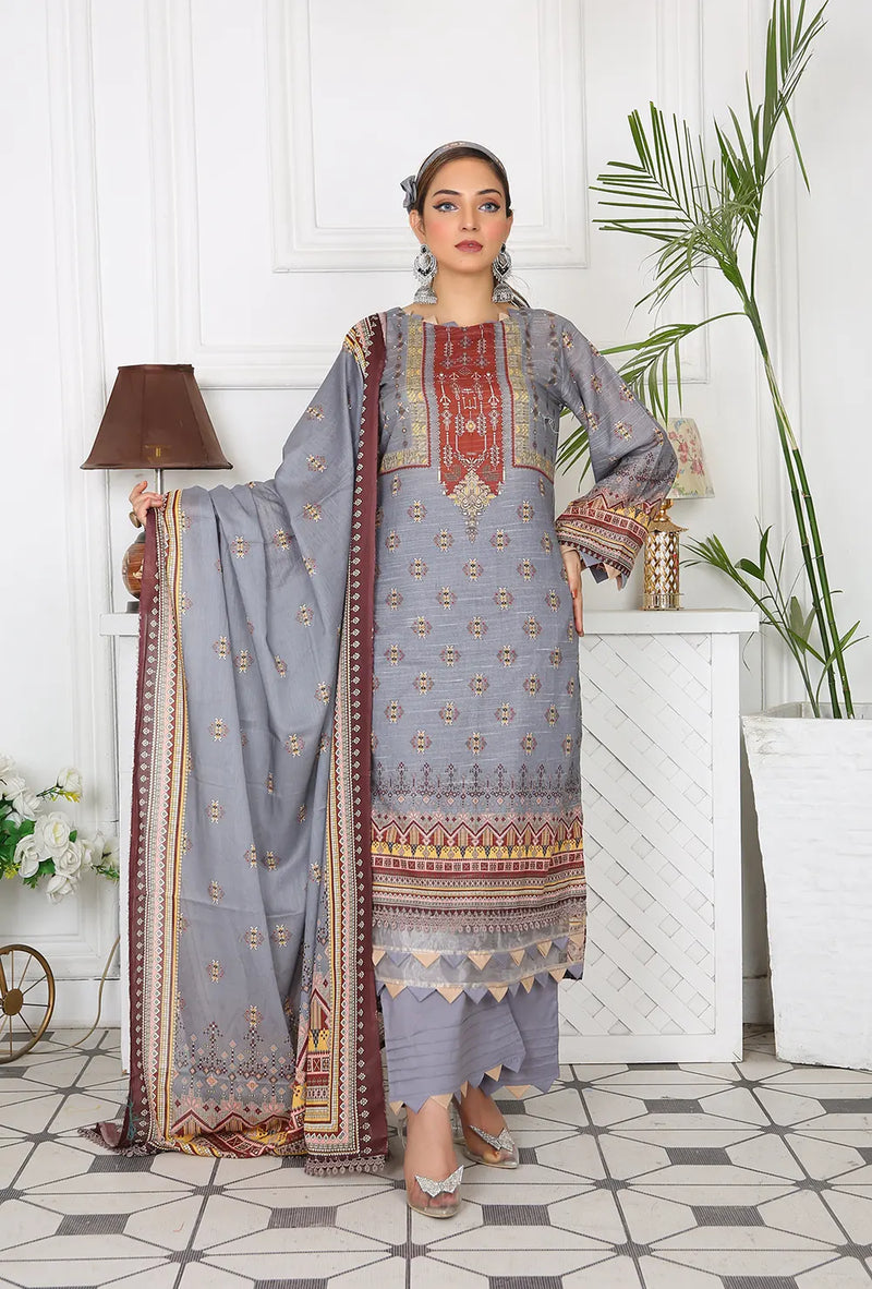 Digital Printed Slub Lawn PR-2572