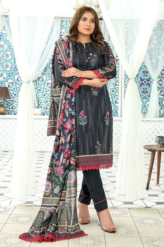 NOIR Unstitched Digital Printed Lawn PR-2625