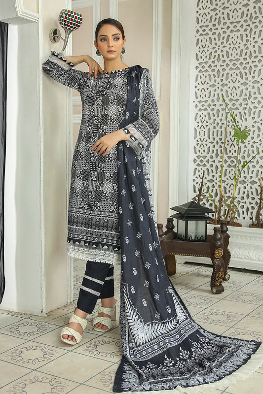 NOIR Unstitched Digital Printed Lawn PR-2626