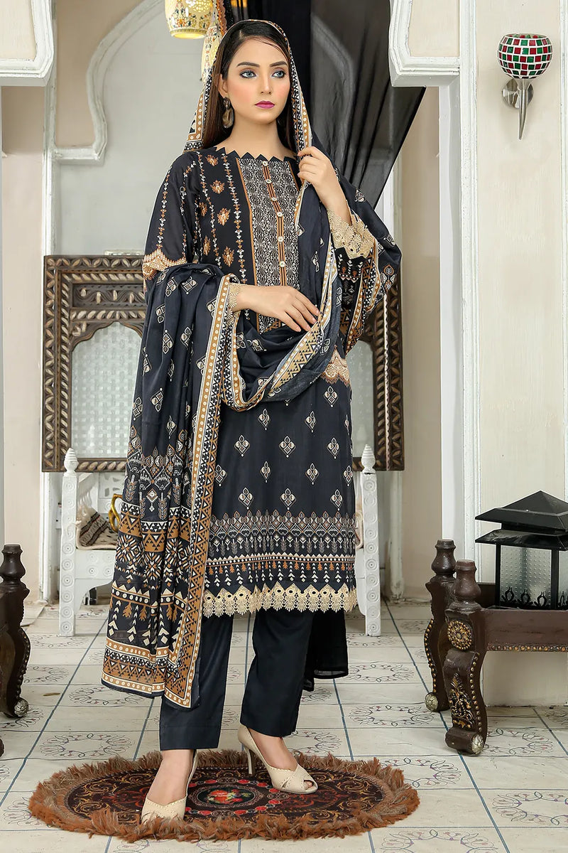 NOIR Unstitched Digital Printed Lawn PR-2627