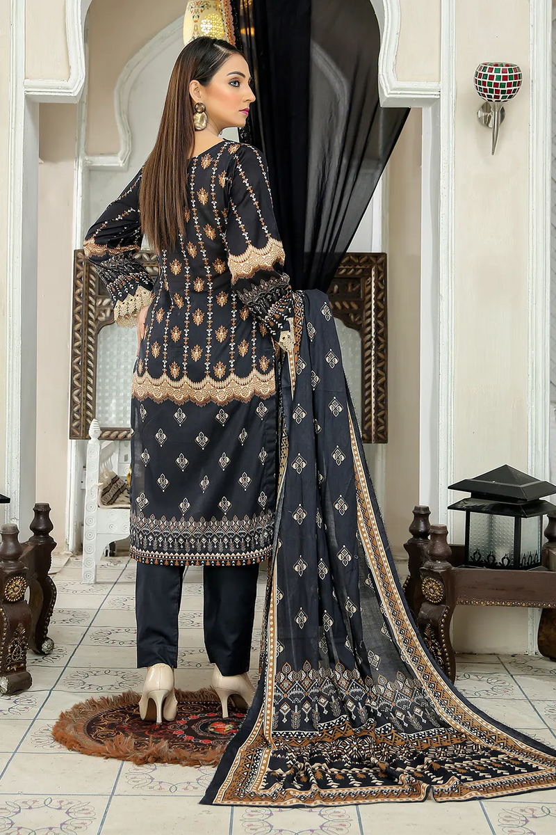 NOIR Unstitched Digital Printed Lawn PR-2627