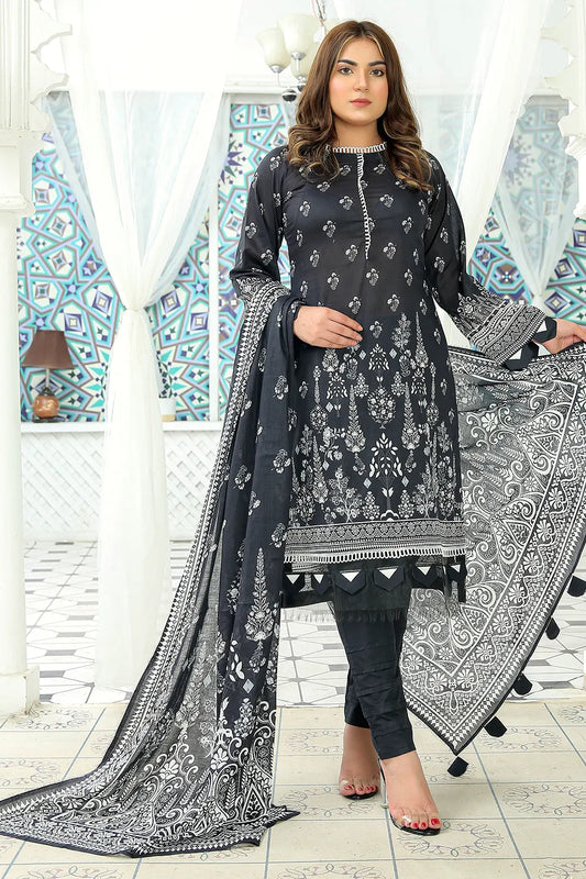 NOIR Unstitched Digital Printed Lawn PR-2628