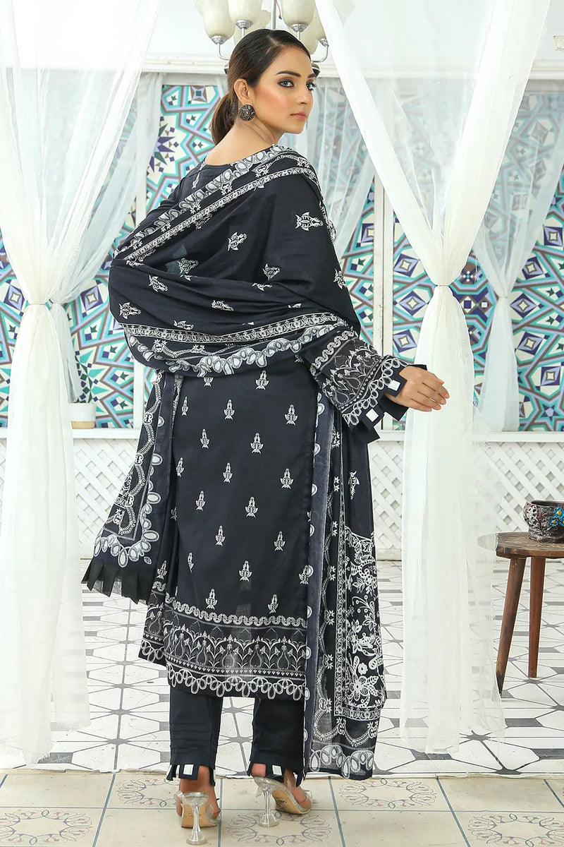 NOIR Unstitched Digital Printed Lawn PR-2630