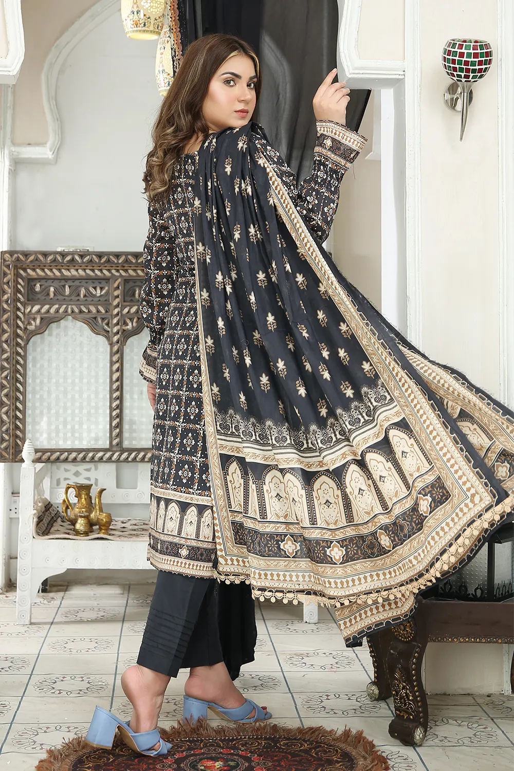 NOIR Unstitched Digital Printed Lawn PR-2631