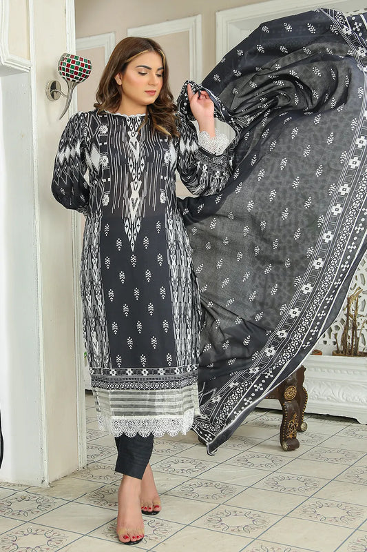NOIR Unstitched Digital Printed Lawn PR-2632