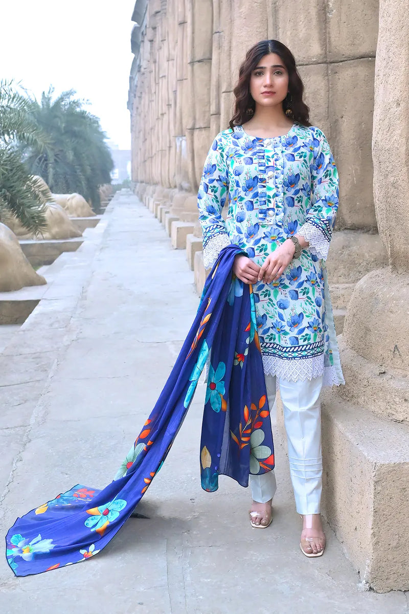 Floral Unstitched Lawn PR-2743