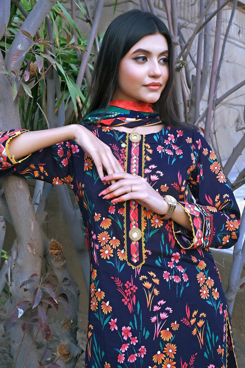 Floral Unstitched Lawn PR-2744