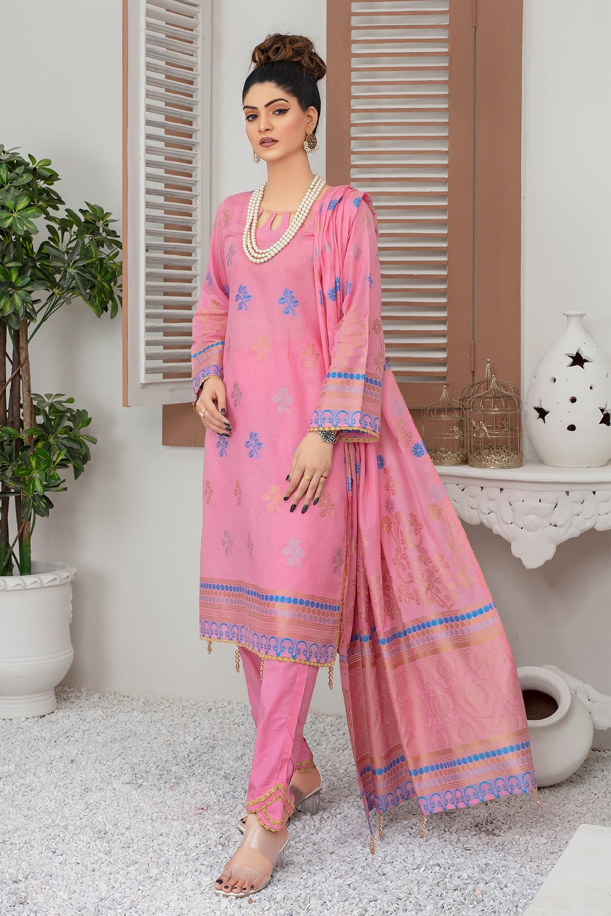 ZOUQ Three Piece Unstitched PR-2218
