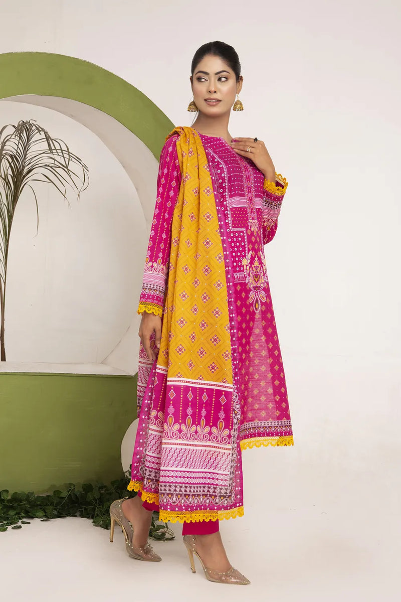 Chunri Digital Printed Slub Lawn PR-2699