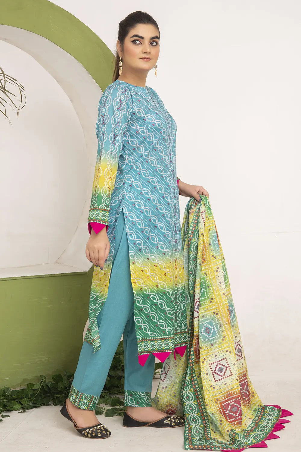 Chunri Digital Printed Slub Lawn PR-2704