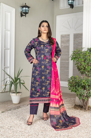 DESIRE Digital Printed Lawn 3pcs PR-2730 image